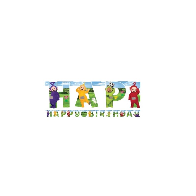 GHIRLANDA " HAPPY BIRTHDAY " TELETUBBIES PERSONALIZZABILE 9901446