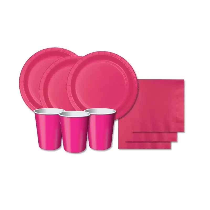 KIT N 2 - ADDOBBI FESTA HOT MAGENTA FUCSIA TINTA UNITA