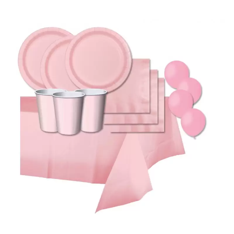 KIT N 8 - ADDOBBI FESTA TINTA UNITA CLASSIC PINK ROSA