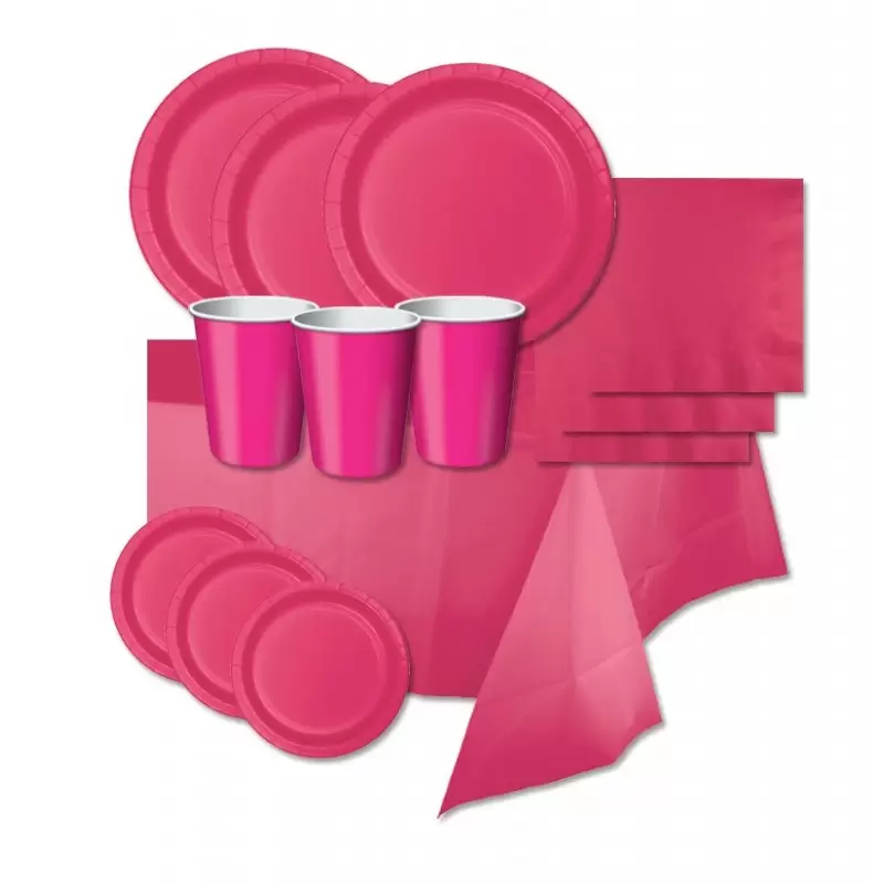 KIT N 42 - ADDOBBI FESTA TINTA UNITA HOT MAGENTA FUCSIA