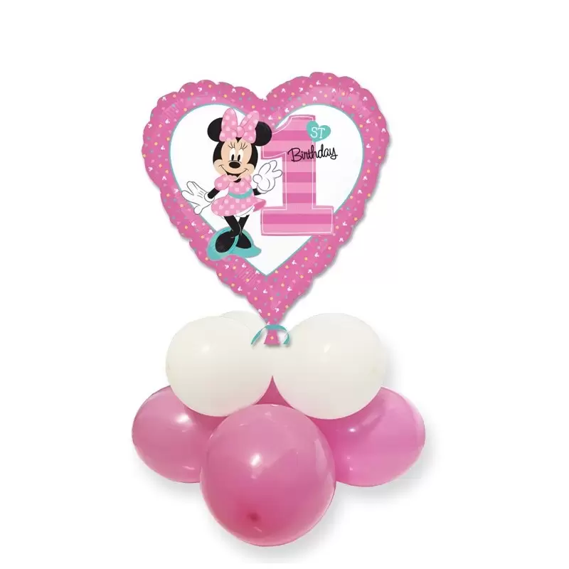CENTROTAVOLA PALLONCINI 1 ANNO MINNIE CUORE