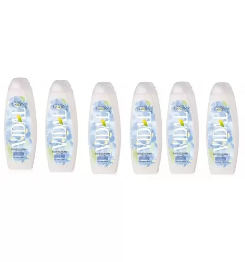 6 X CONF. BAGNOSCHIUMA VIDAL MUSCHIO BIANCO FLACONE 500 ML 