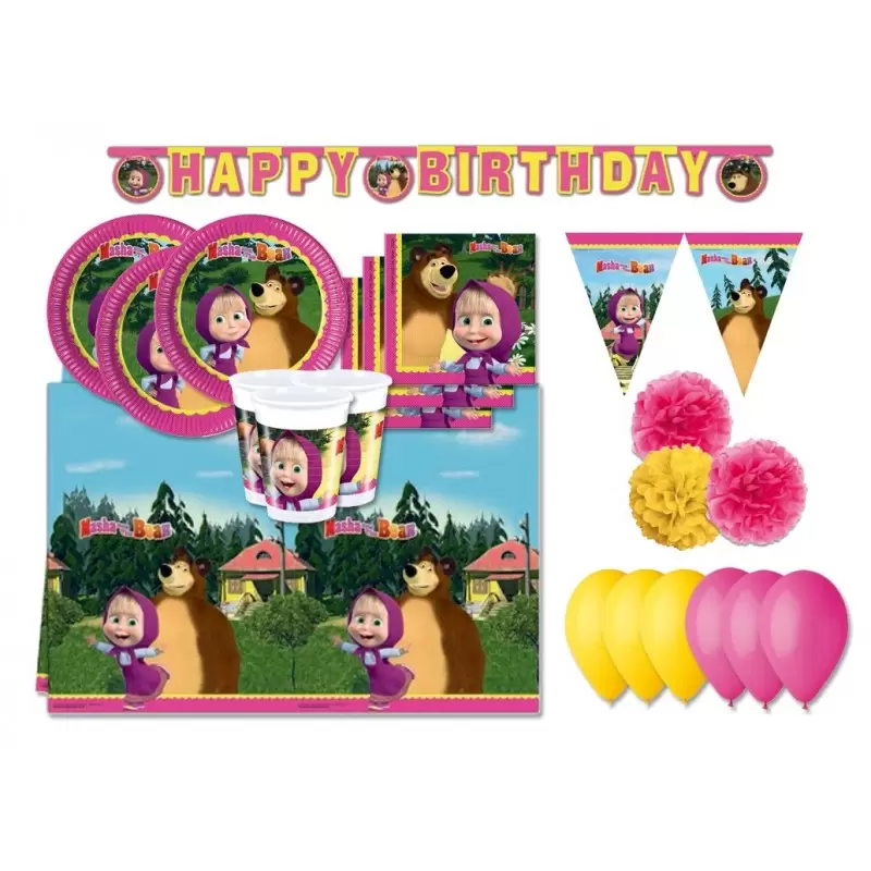 KIT N 46 - COORDINATO COMPLEANNO MASHA E ORSO