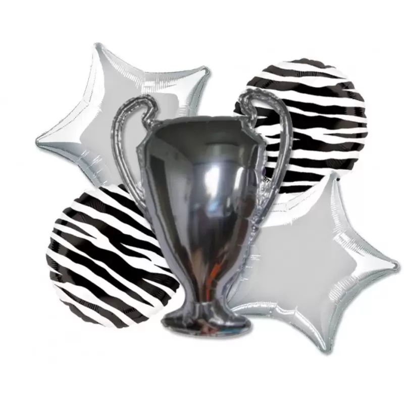 BOUQUET PALLONCINI FOIL KIT N 2 COPPA TROFEO BIANCONERO
