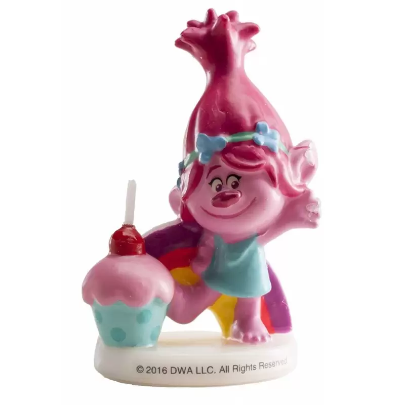 CANDELINA COMPLEANNO SAGOMATA TROLLS POPPY CUP CAKE 346158