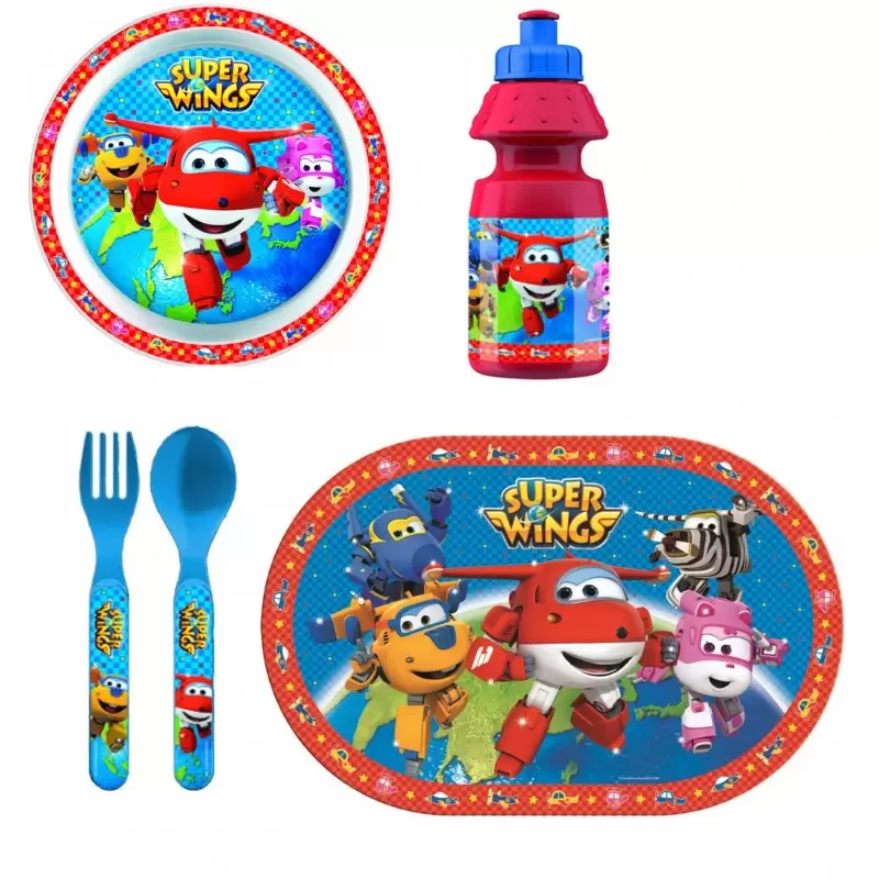PIATTO + BORRACCIA 350 ML + POSATE + TOVAGLIETTA COLAZIONE MINIONS