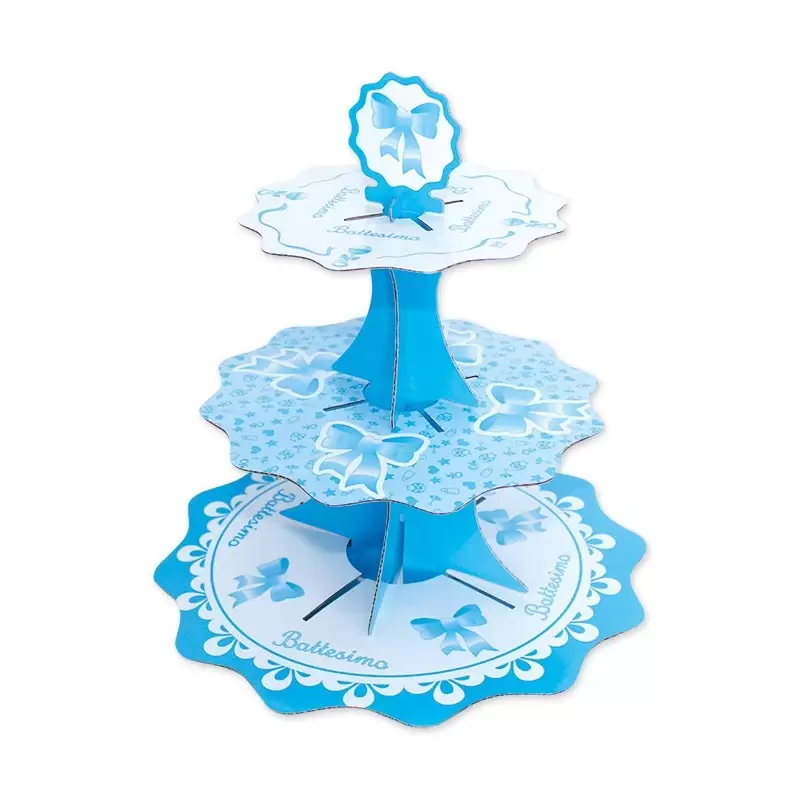 KIT BUFFET BATTESIMO SONAGLIO ROSA (ALZATINA + TOVAGLIA + KIT PALLONCINI)