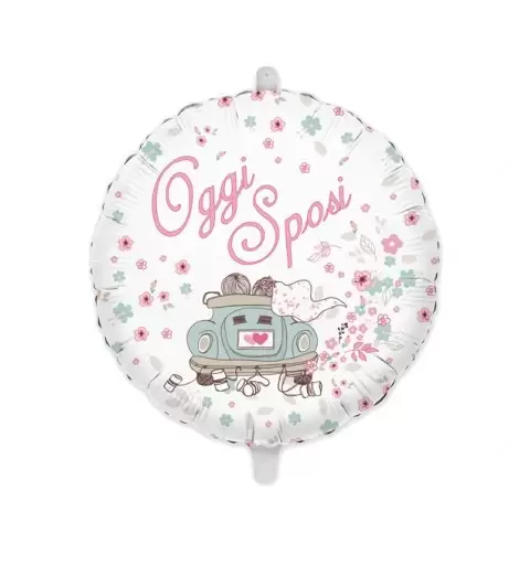 PALLONCINO FOIL MATRIMONIO OGGI SPOSI CAR 61529