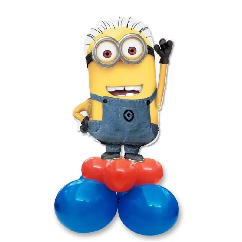 COMPOSIZIONE CENTROTAVOLA PALLONCINI CATTIVISSIMO ME MINION SUPERSHAPE