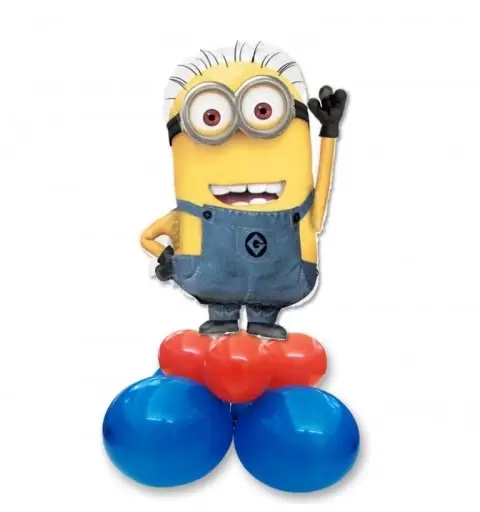 COMPOSIZIONE CENTROTAVOLA PALLONCINI CATTIVISSIMO ME MINION SUPERSHAPE