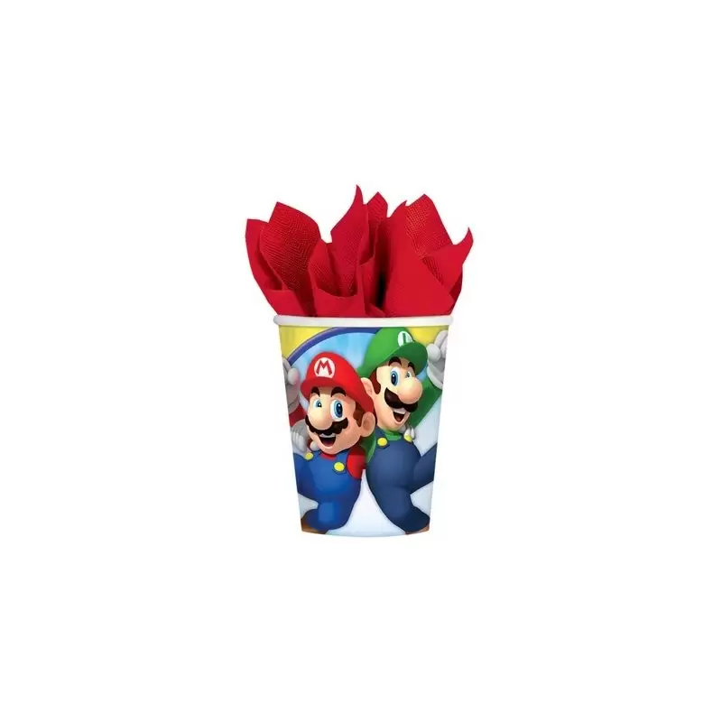 KIT N.7 COMPLEANNO MARIO RUN + MONOCOLORE ROSSO