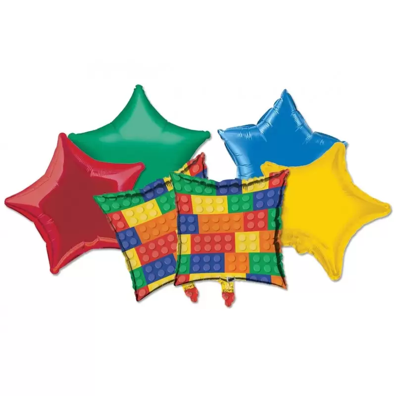 BOUQUET PALLONCINI FOIL N 7 BLOCK PARTY