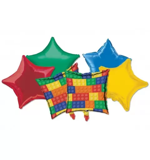 BOUQUET PALLONCINI FOIL N 7 BLOCK PARTY