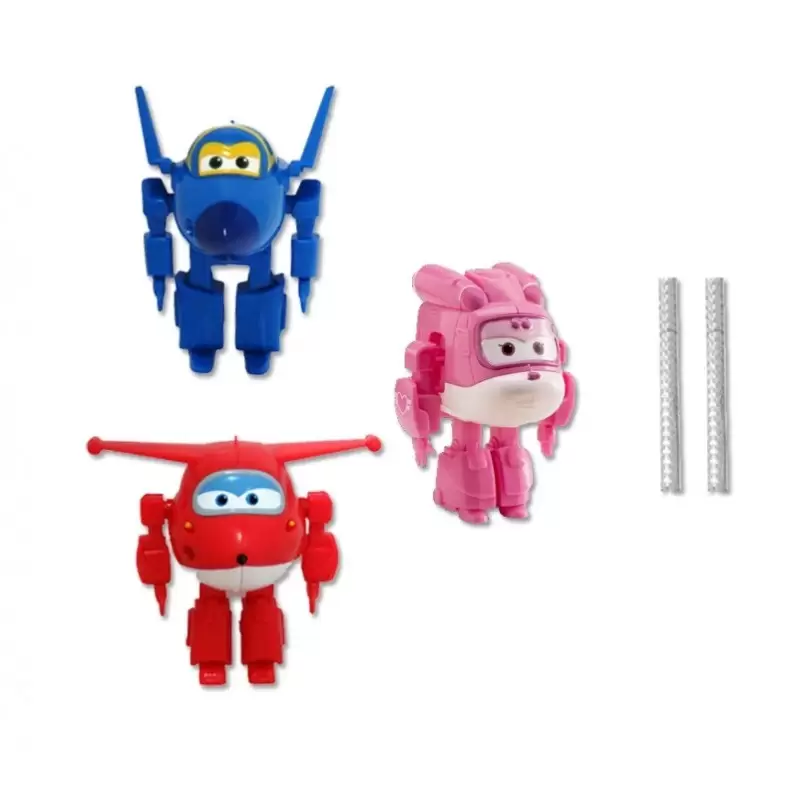SET 1 DECORAZIONE TORTA SUPER WINGS A SCELTA + 2 CANDELE FONTANA FLAMBE'
