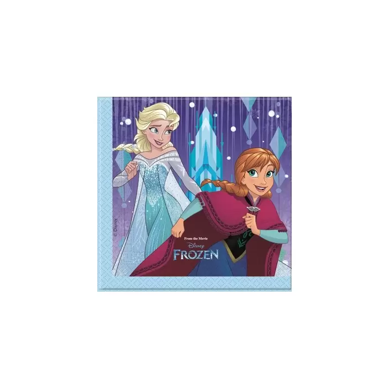 KIT 21 - 133 PZ.FROZEN REGNO DI GHIACCIO + TOVAGLIA E PALLONCINI LILLA