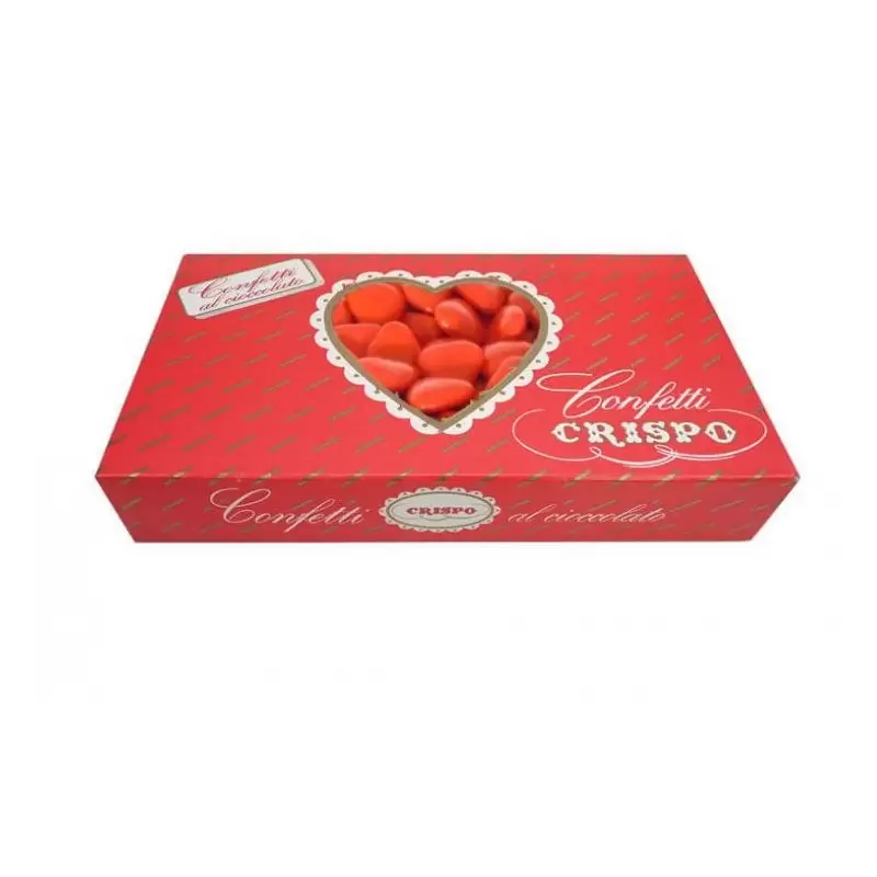 CRISPO CONFETTI AMORINI ROSSI CUORI AL CIOCCOLATO FONDENTE