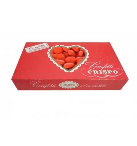 CRISPO CONFETTI AMORINI ROSSI CUORI AL CIOCCOLATO FONDENTE