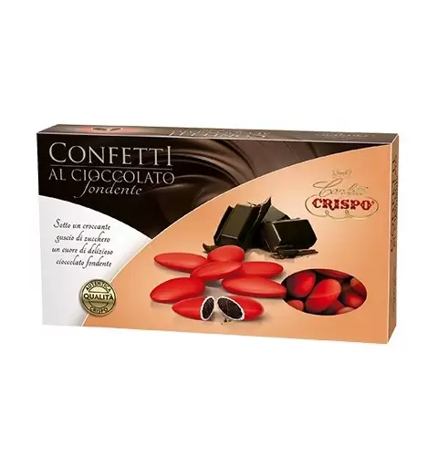 CRISPO CONFETTI AL CIOCCOLATO FONDENTE ROSSI
