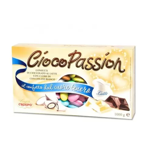 CONFETTI CRISPO CIOCOPASSION  CIOCCOLATO BIANCO  A LATTE COLORI ASSORTITI