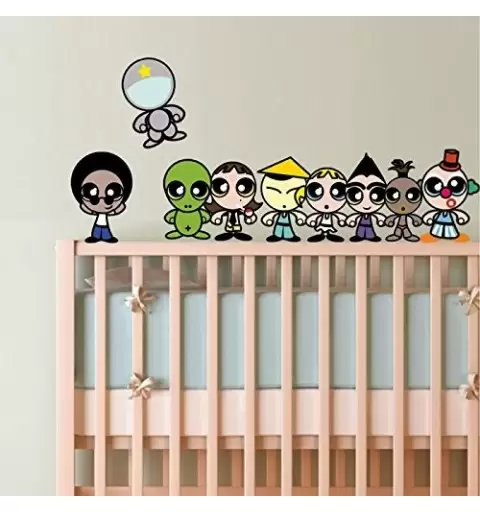 WALL STICKERS  ARCA DI NOE ANIMALI WALLKID101 2 FOGLI 50 X 70 CM