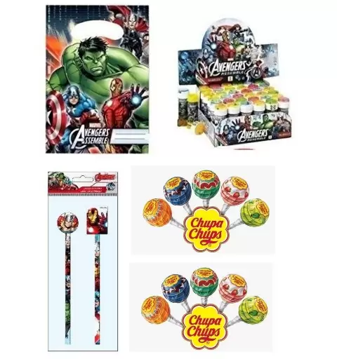 6 REGALINI PER DOPO FESTA COMPLEANNO  AVENGERS MARVEL THOR IRON MAN