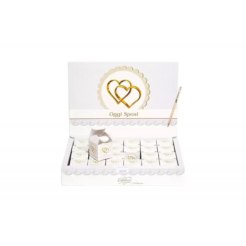 CONFEZIONE 24 ASTUCCI CONFETTI CIOCAMOUR SWEET DAYS OGGI SPOSI U5023 AMARISCHIA