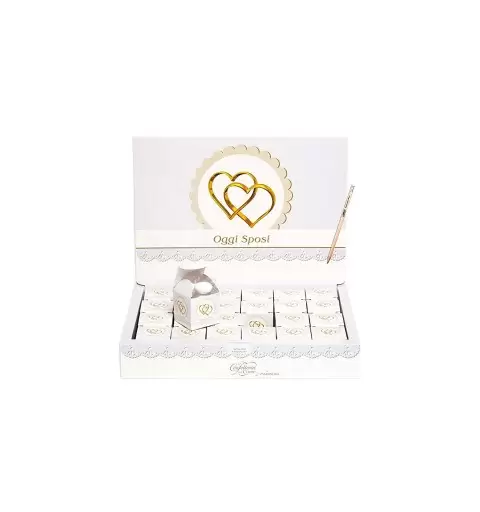 CONFEZIONE 24 ASTUCCI CONFETTI CIOCAMOUR SWEET DAYS OGGI SPOSI U5023 AMARISCHIA