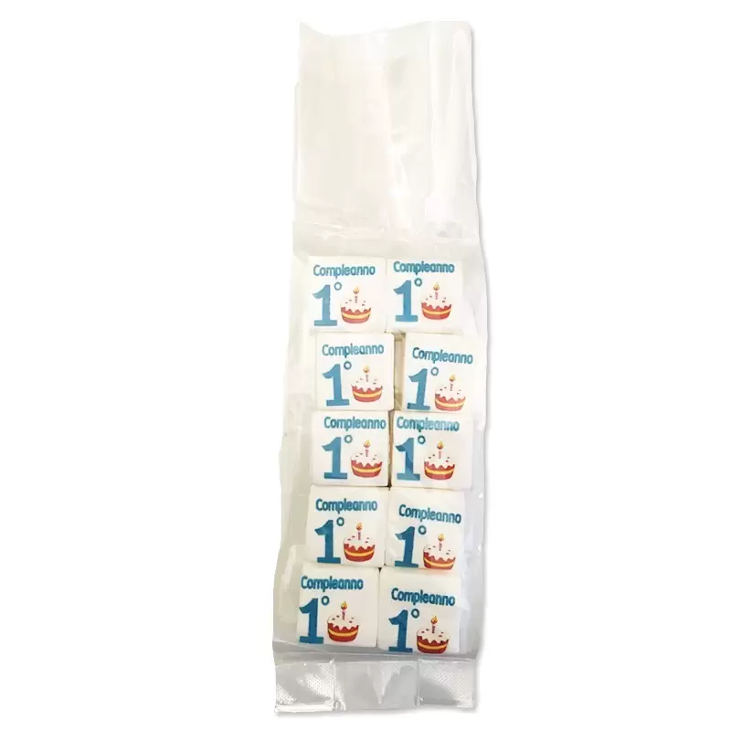 MINI MARSHMALLOW STAMPA " 1° PRIMO COMPLEANNO " 0901