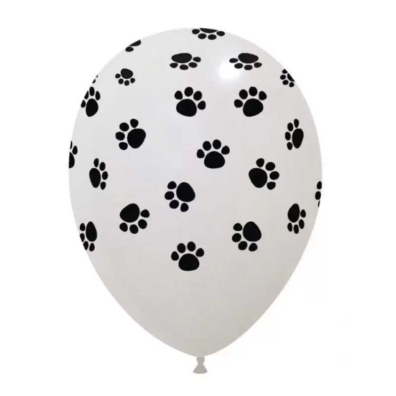 PALLONCINI IN LATTICE BIANCHI GRAFICA " ZAMPETTE " ORME IMPRONTE