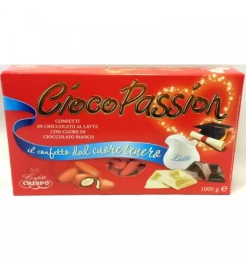 CONFETTI CRISPO CIOCOPASSION ROSSI CIOCCOLATO BIANCO  A LATTE