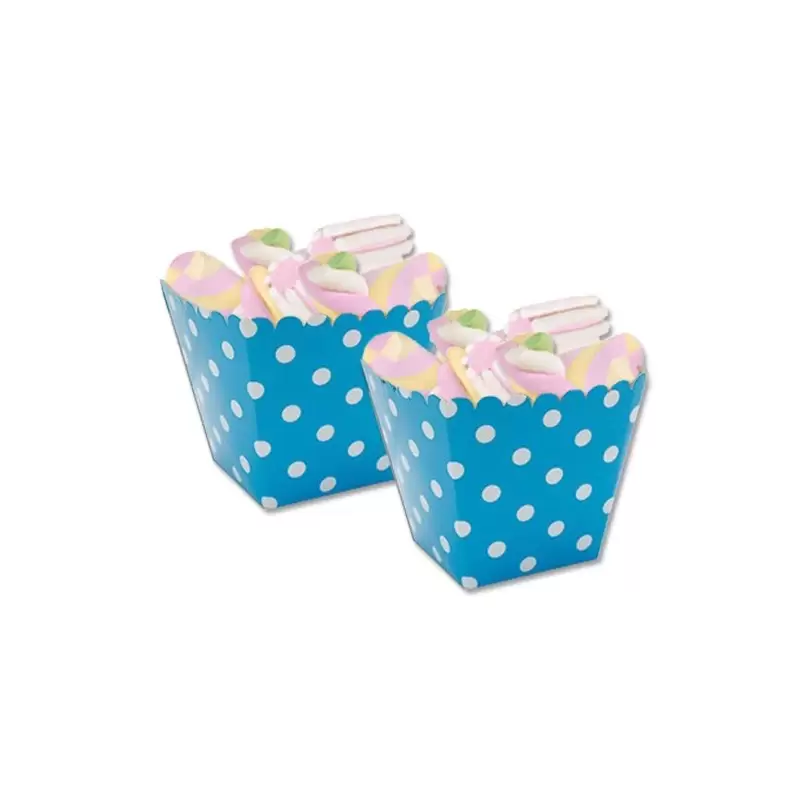 24 SCATOLINE BOX CELESTE + 1 KG DI MARSHMALLOW MIX BIANCO ROSA ESTRUSO