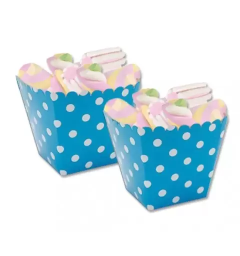 24 SCATOLINE BOX CELESTE + 1 KG DI MARSHMALLOW MIX BIANCO ROSA ESTRUSO