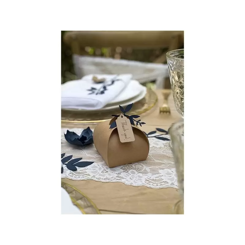 SCATOLINA PORTACONFETTI AVANA CON ETICHETTE PUDP20 20 pz.