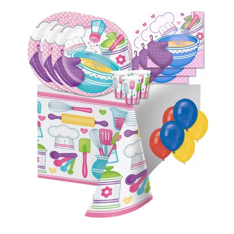 KIT N 4 -  COORDINATO TAVOLA LITTLE CHEF - PICCOLO CUOCO