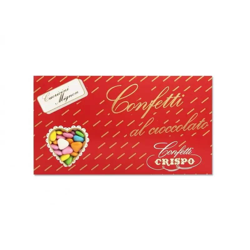 CRISPO CUORICINI MIGNON AL CIOCCOLATO MULTICOLORE