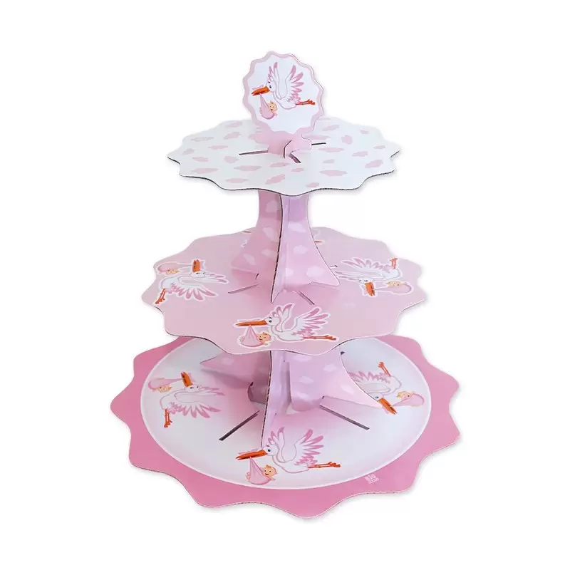 ALZATINA CUPCAKE CICOGNA ROSA 42900 ESPOSITORE