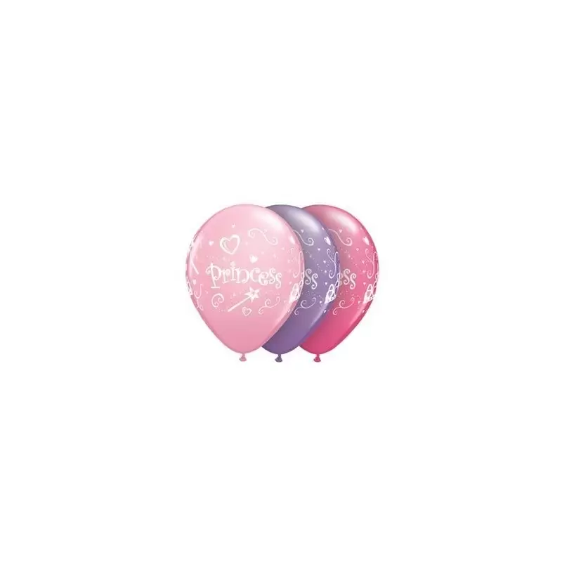 PALLONCINI IN LATTICE GRAFICA " PRINCESS " COLORI ASSORTITI ROSA CELESTE BIANCO