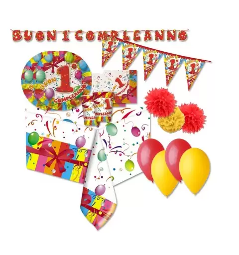 KIT N 46 - BUON PRIMO COMPLEANNO 1 ANNO FANTASY