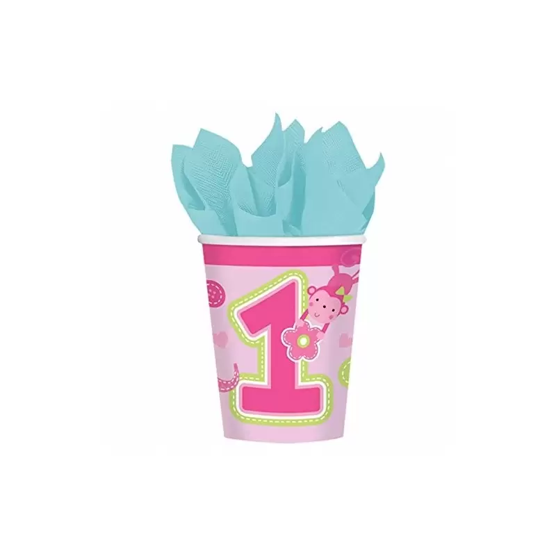 BICCHIERI 1 ANNO WILD GIRL 8 PZ