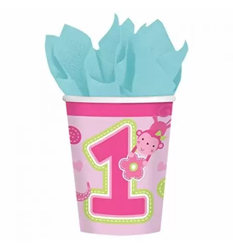 BICCHIERI 1 ANNO WILD GIRL 8 PZ