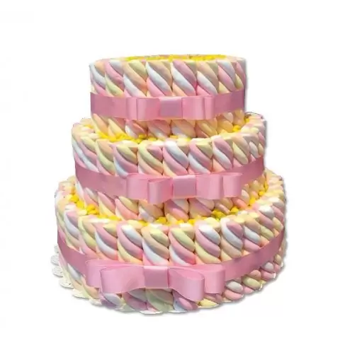 TORTA DI MARSHMALLOW TRECCE MULTICOLORE KIT FAI DA TE