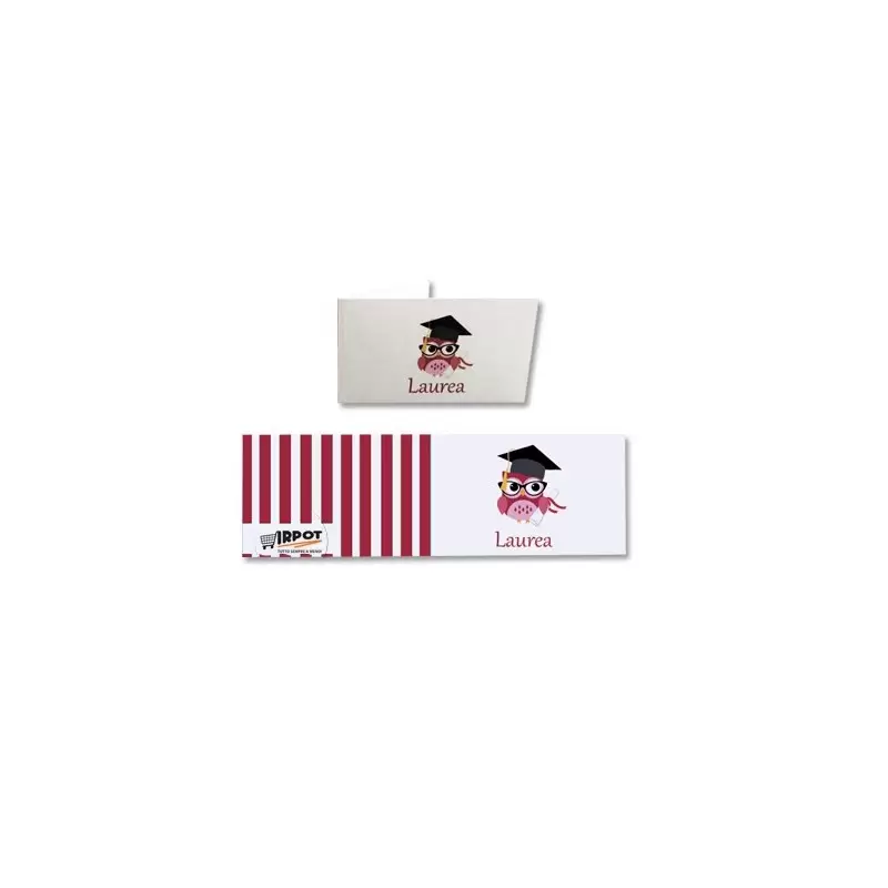 CRISPO CONFETTI SNOB AL LATTE ROSSI 2 KG + 100 BIGLIETTINI BOMBONIERA LAUREA