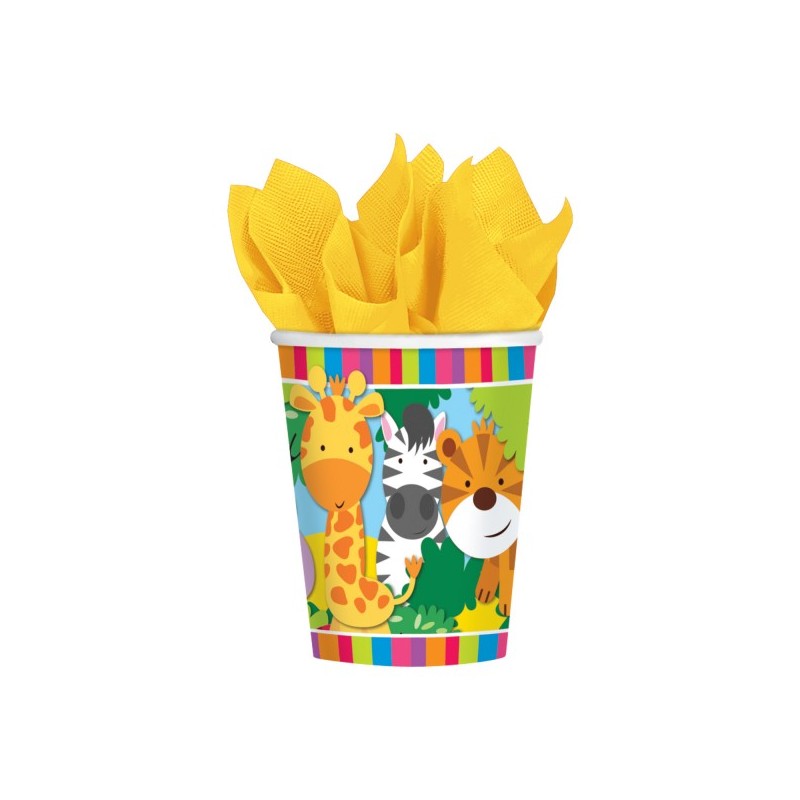 KIT N 3 COORDINATO COMPLEANNO BAMBINI WILD KINGDOM ANIMALETTI ANIMALI FORESTA