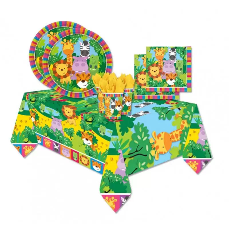 KIT 16 - COORDINATO TAVOLA COMPLEANNO WILD KINGDOM