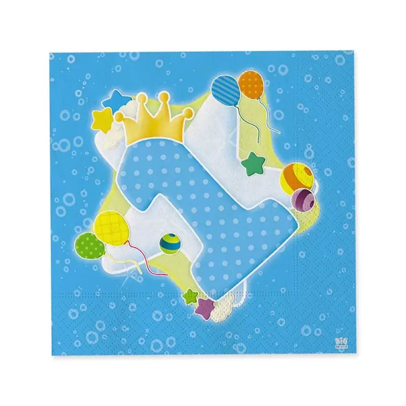 KIT N 46 - COORDINATO DECORAZIONI COMPLEANNO 1 ANNO STELLA CELESTE