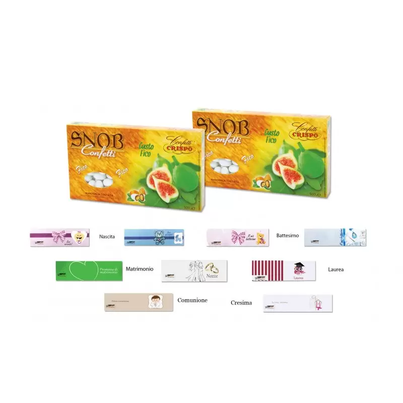 CRISPO CONFETTI SNOB GUSTO FICO 1KG + 100 BIGLIETTINI