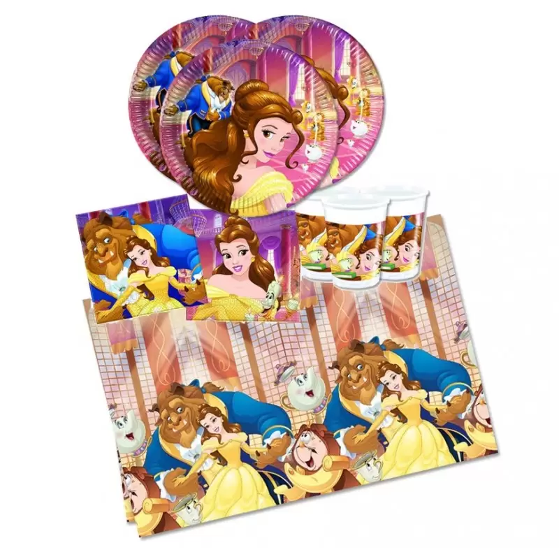 kit n.16 - COORDINATO TAVOLA LA BELLA E LA BESTIA DISNEY