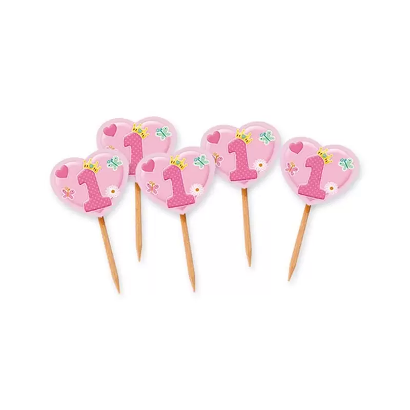 STUZZICADENTI / PICKS 1 ANNO CUORE ROSA 75 PZ 72351