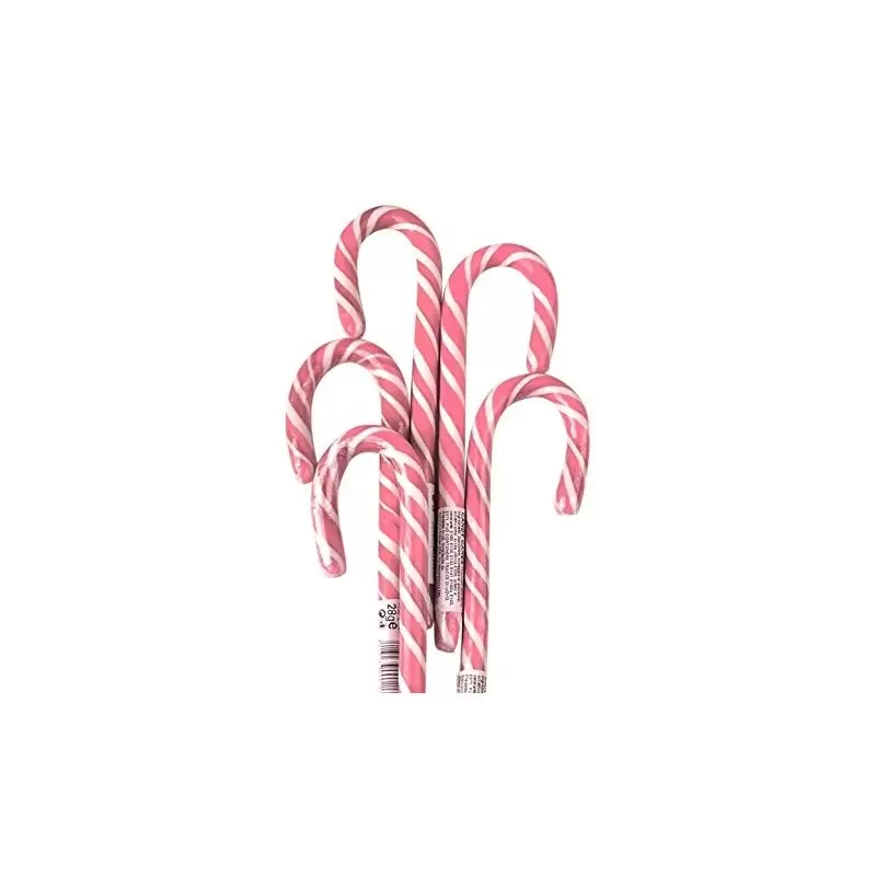 BASTONCINI DI ZUCCHERO CANDY CANE ROSA SACCHETTO 16 PZ