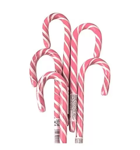 BASTONCINI DI ZUCCHERO CANDY CANE ROSA SACCHETTO 16 PZ